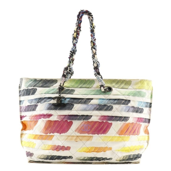 CHANEL White Coco Mark Tote Bag - Picture 1 of 11